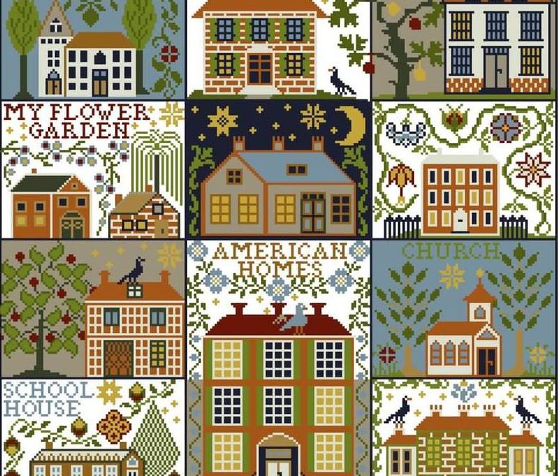 American Homes van Historische Stickmuster