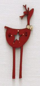 Rendier knoop rood