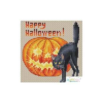 Happy Halloween (Black Cat & Jack O Lantern)