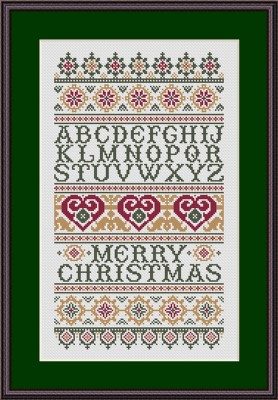 Merry Christmas Alphabet Sampler