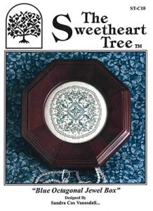 Blue Octagonal Jewel Box (w/Paillettes)