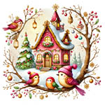 Christmas Birds Song Magnet