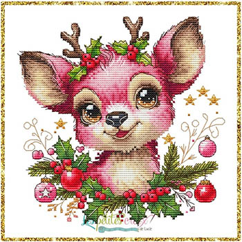 Christmas Pink Reindeer