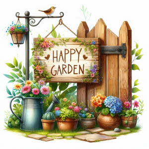 Happy Garden Magnet
