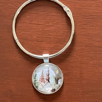 Borduurbling huisjes