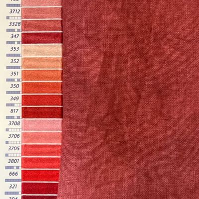 Dames of the Needle handgeverfd linnen 16dr/cm Sweeney Red