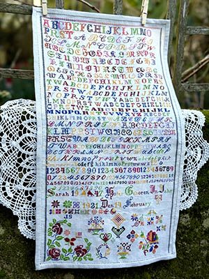 Sarah Hofer 1947 Antique Hutterite Sampler Reproduction