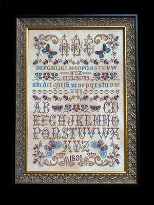 Butterflies Flowers And Letters Sampler