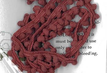 Sweeney Red Mini Pom Pom 1yd