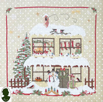 Christmas Avenue - Snowmen's House (met 2 knoopjes)